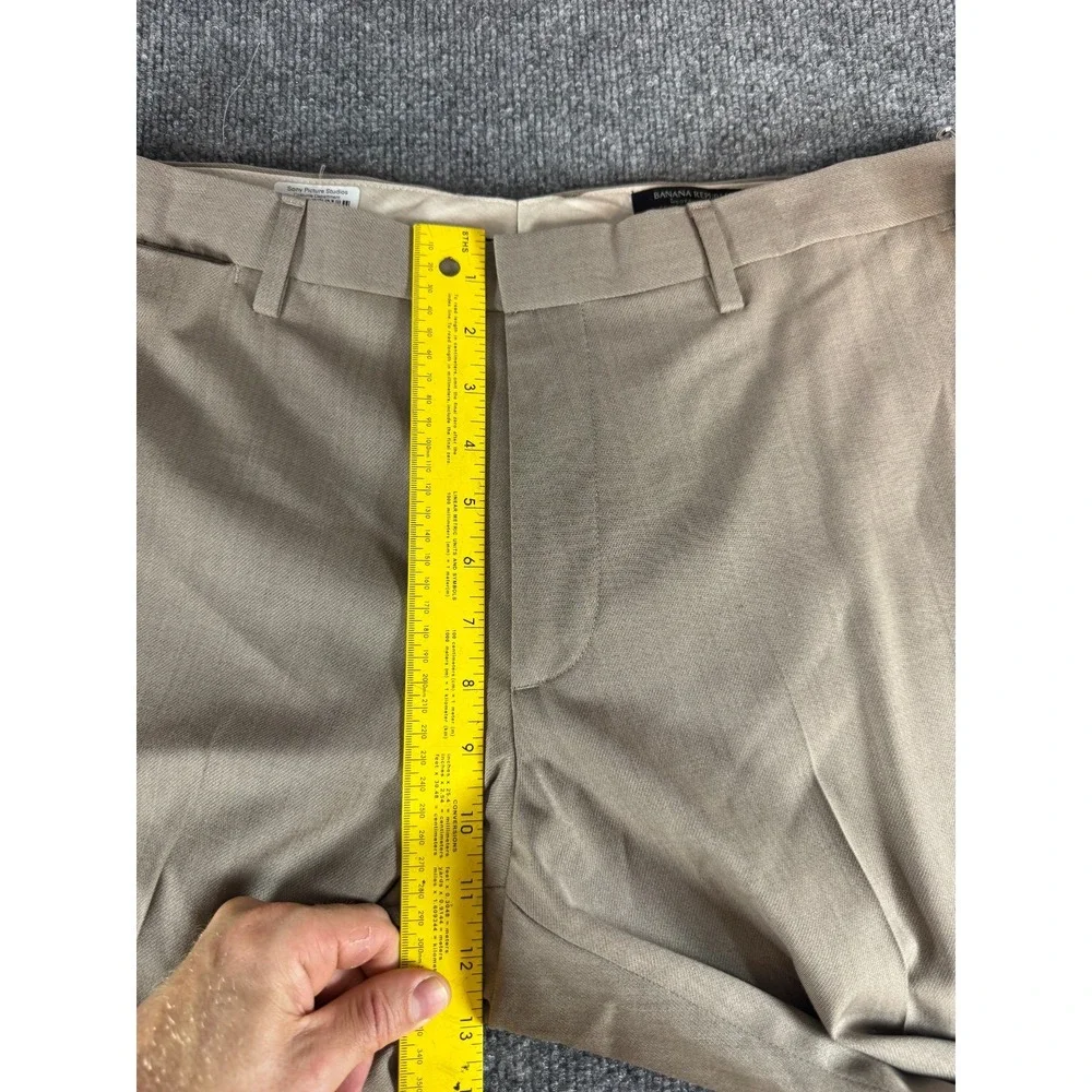 Banana Republic Dress Pants Mens 34x34 Brown Wool Modern Slim Fit Office Career